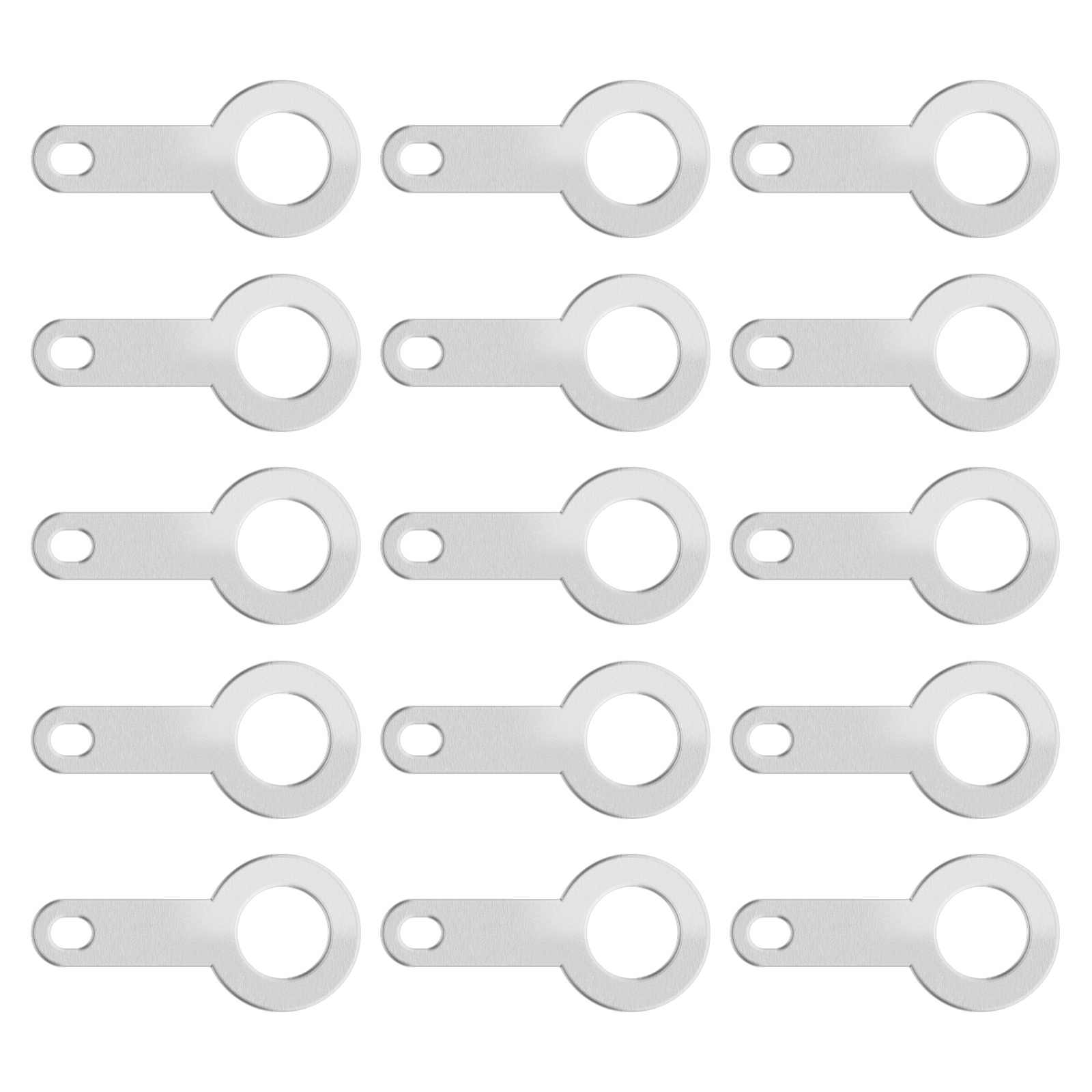 200PCS Crimp Ring Terminal Solder Tag Lug Bare Ring Silver-Plated ...