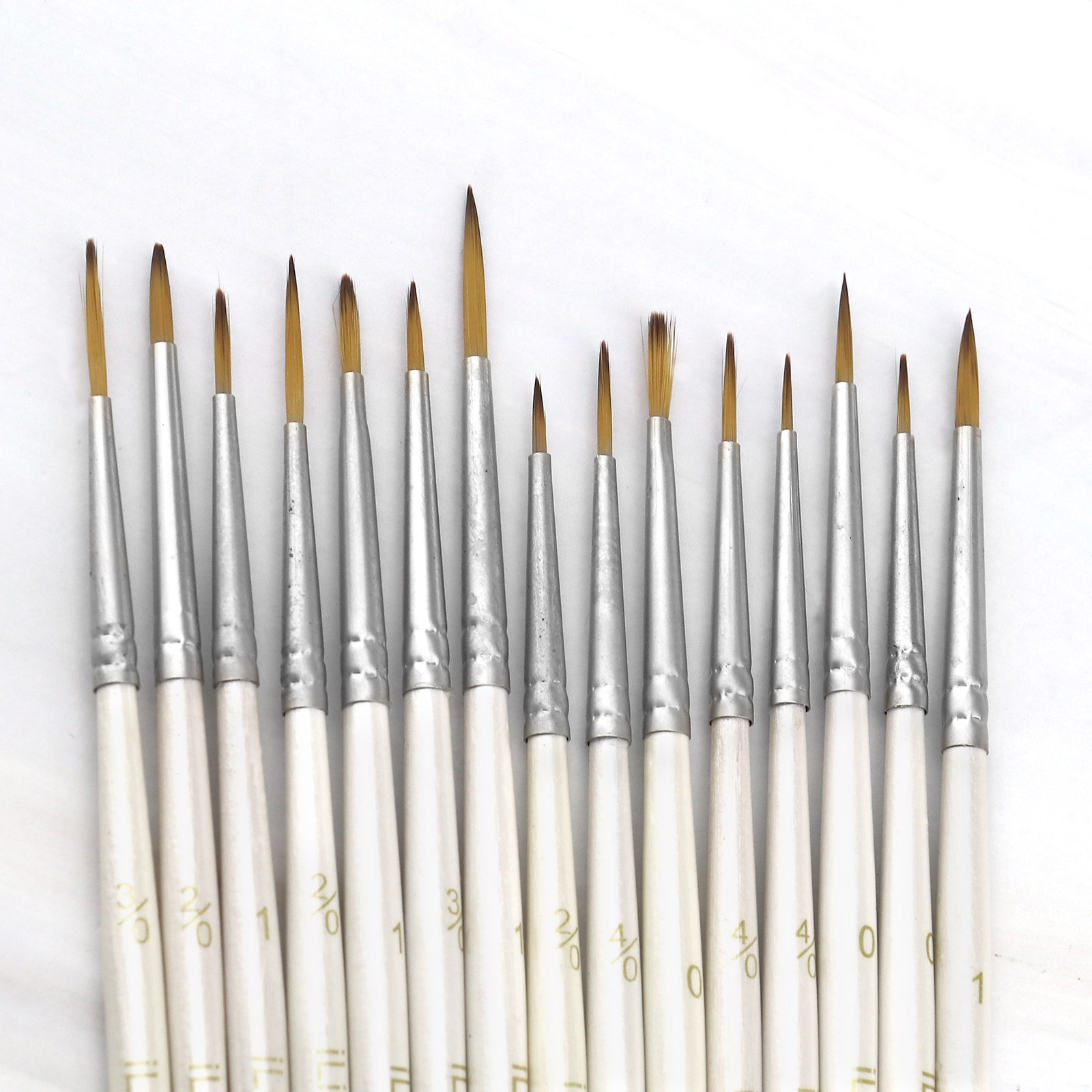 15x Handle Miniature Detail Paint Brushes Mini Fine Detailing Painting ...