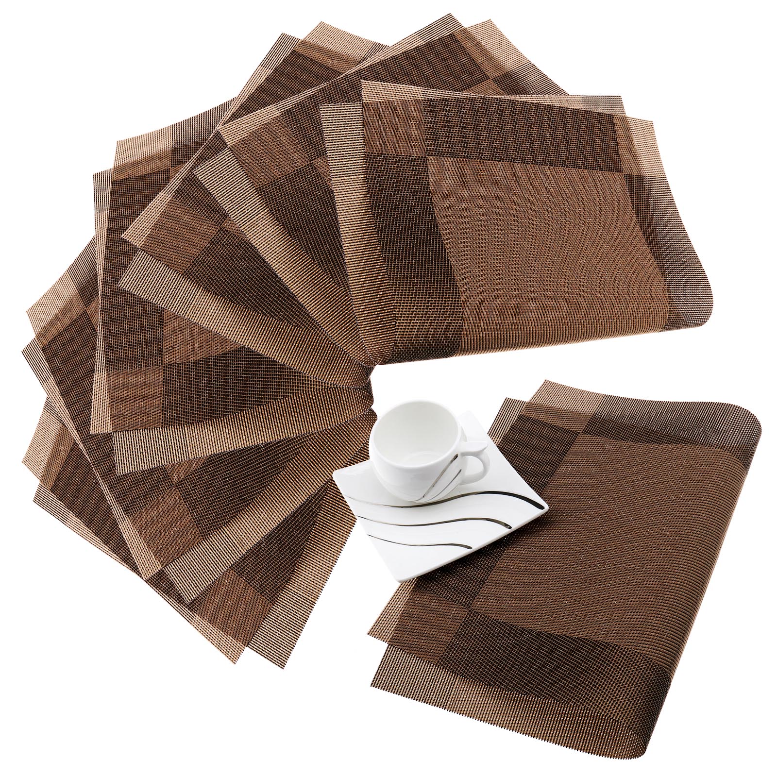 Pcs Table Mats Heat Resistant Pvc Heat Insulation Anti Slip Placemat Coffee Ebay