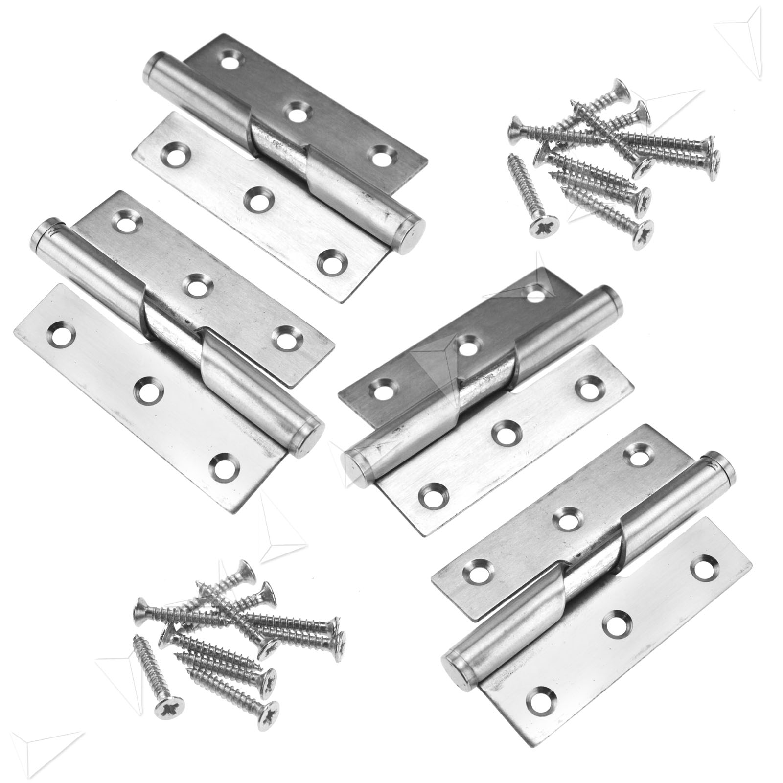 2PCS 3& Rising Butt Left/Right Handed Lift Off Door Hinge Stainless ...