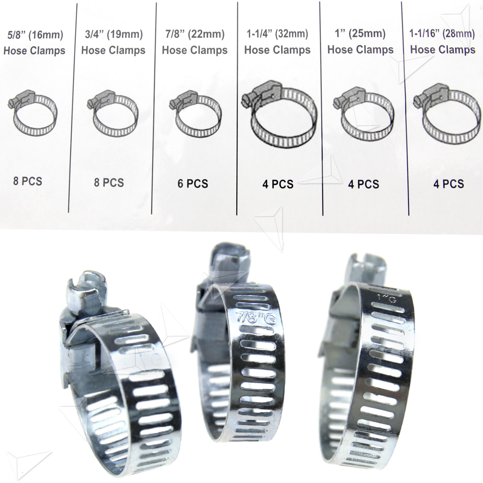 Worm Drive Hose Clamp Size Chart