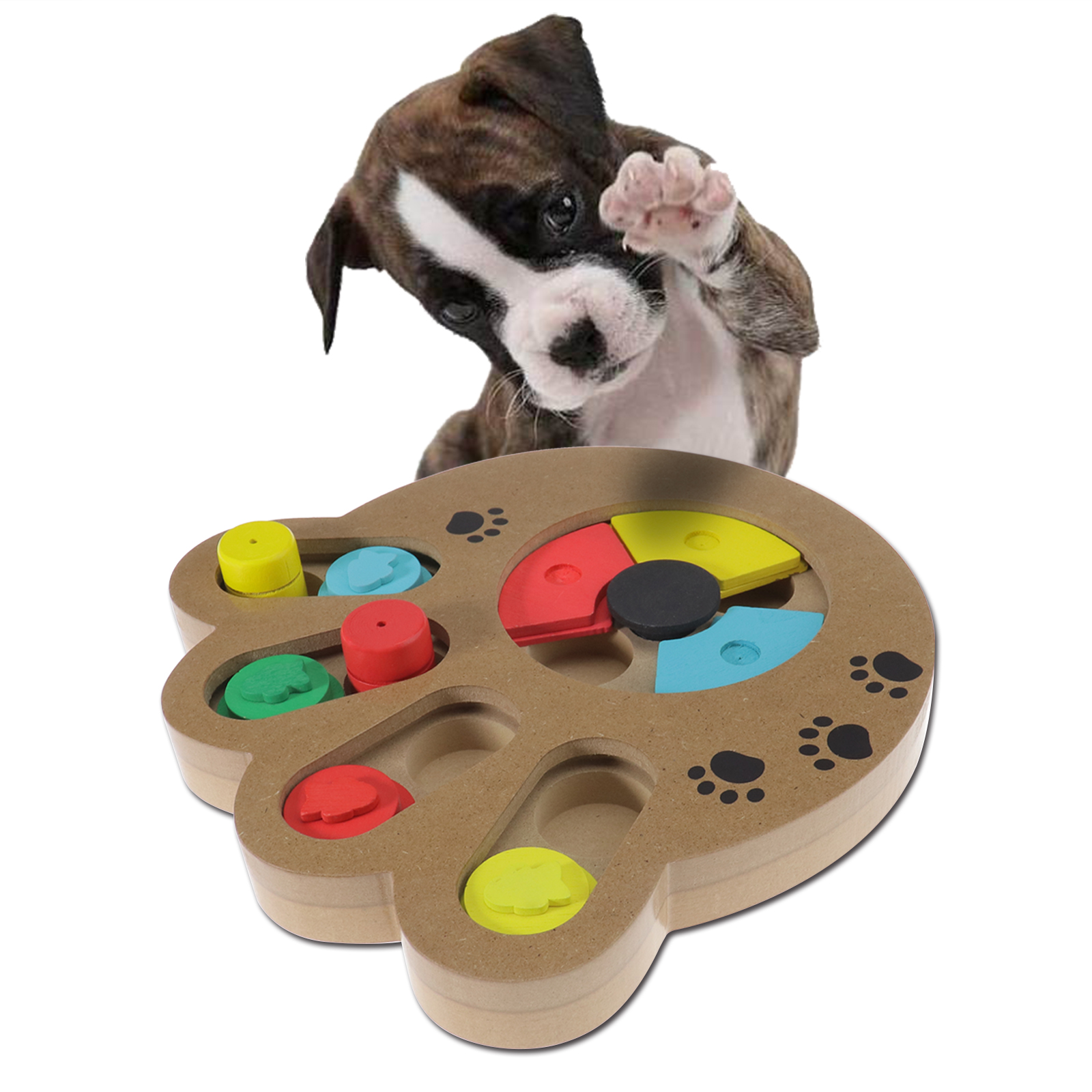 Hund Katze Haustier Spiel Training Holzspielzeug Intelligenz Puzzle