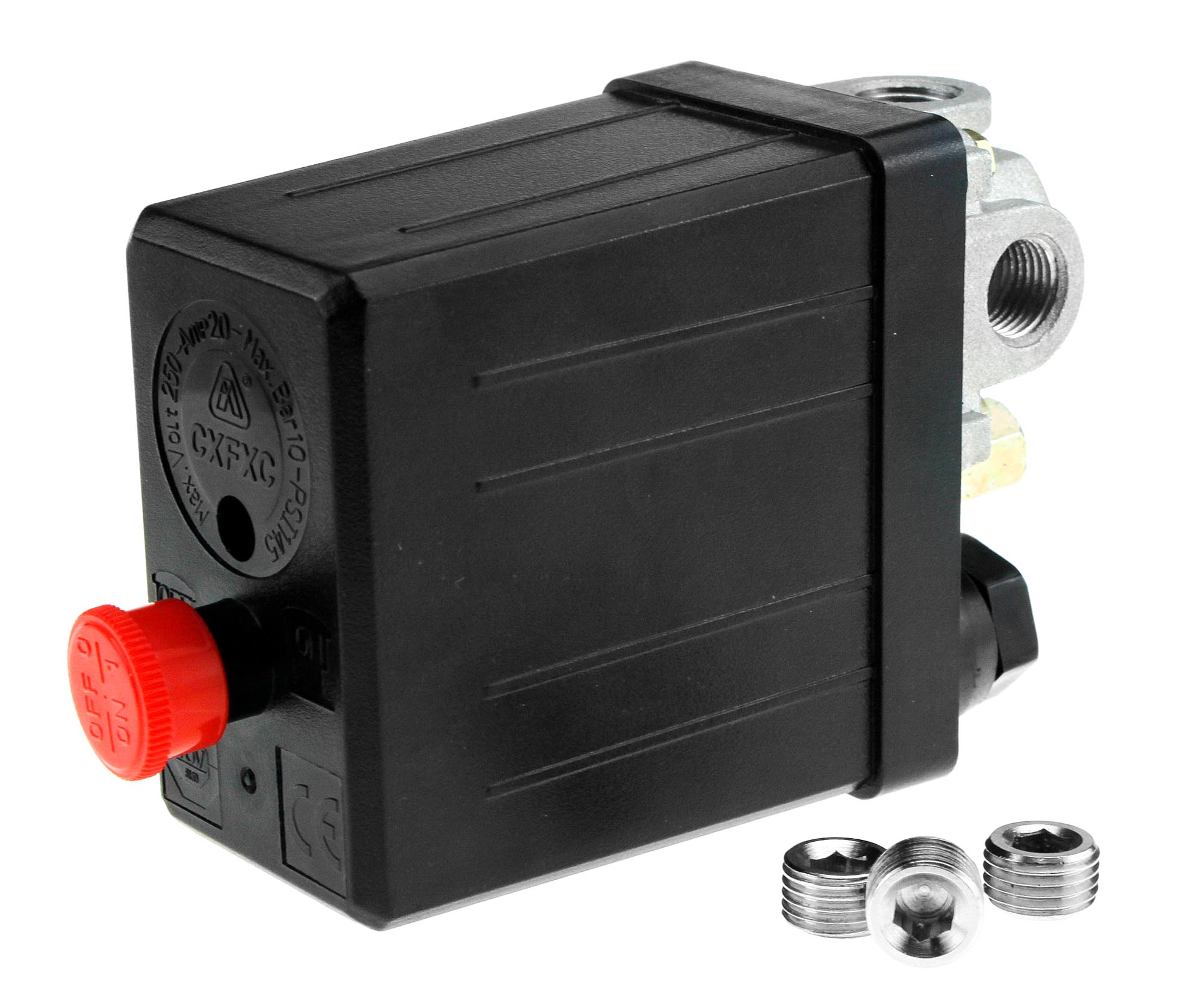 175PSI Air Compressor Pressure Switch 12Bar With 1/4 BSP Blanking Plugs ...