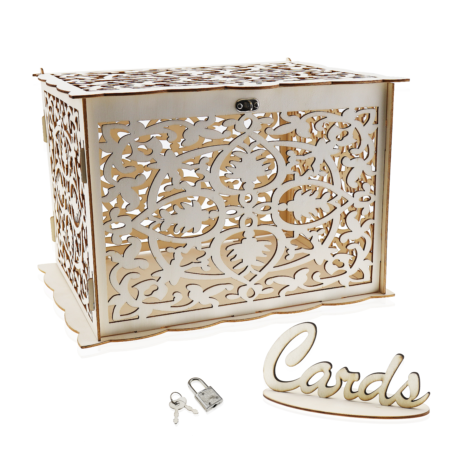 Prosperveil Wood Wedding Card Post Box For Vintage Weddings