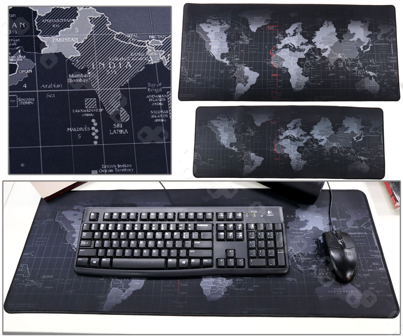 World Map Mouse Pad Notebook Computer Mousepad Gaming Mouse Mat