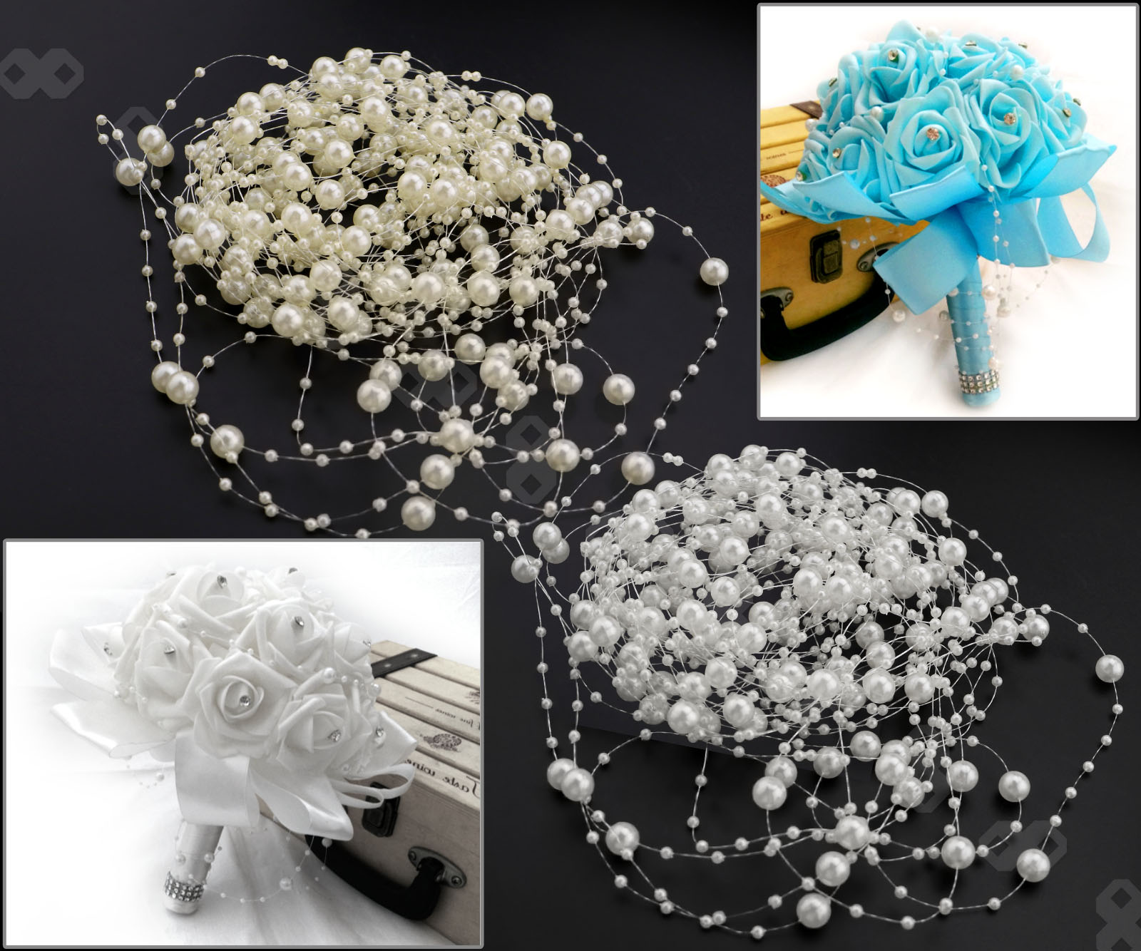 10m Acrylic 3 8mm Pearls Beads Hanging String Wedding Garland