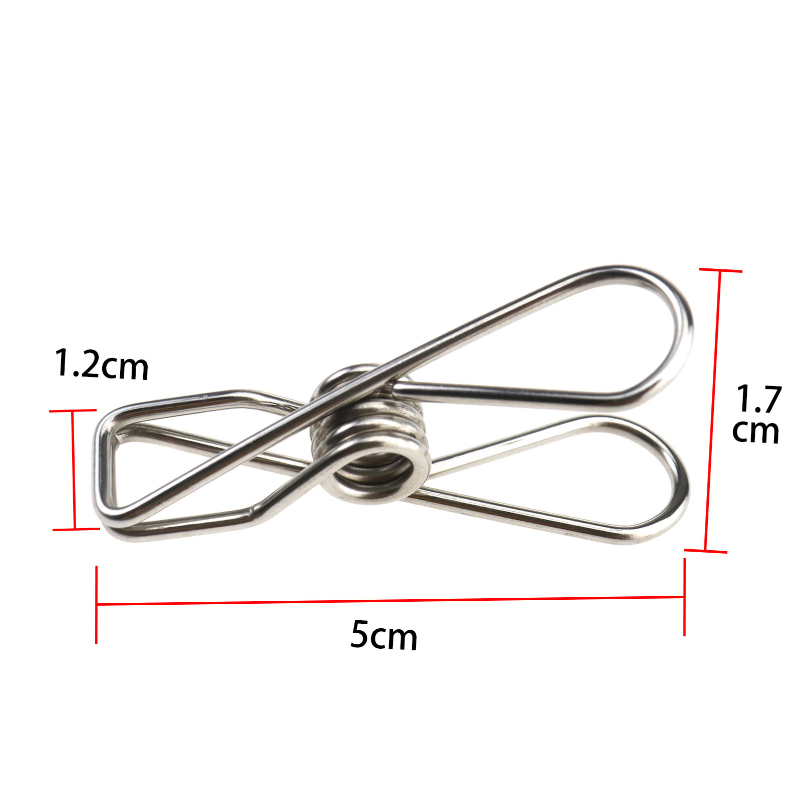 GG 40 Pcs Windproof Stainless Steel Washing Line Clothes Pegs Hang Pins ...