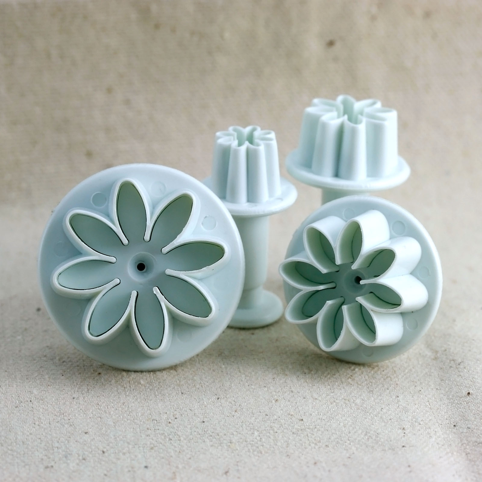 Sugarcraft Fondant Cake Decorating Plastic Mold 4PCS Daisy Plunger ...