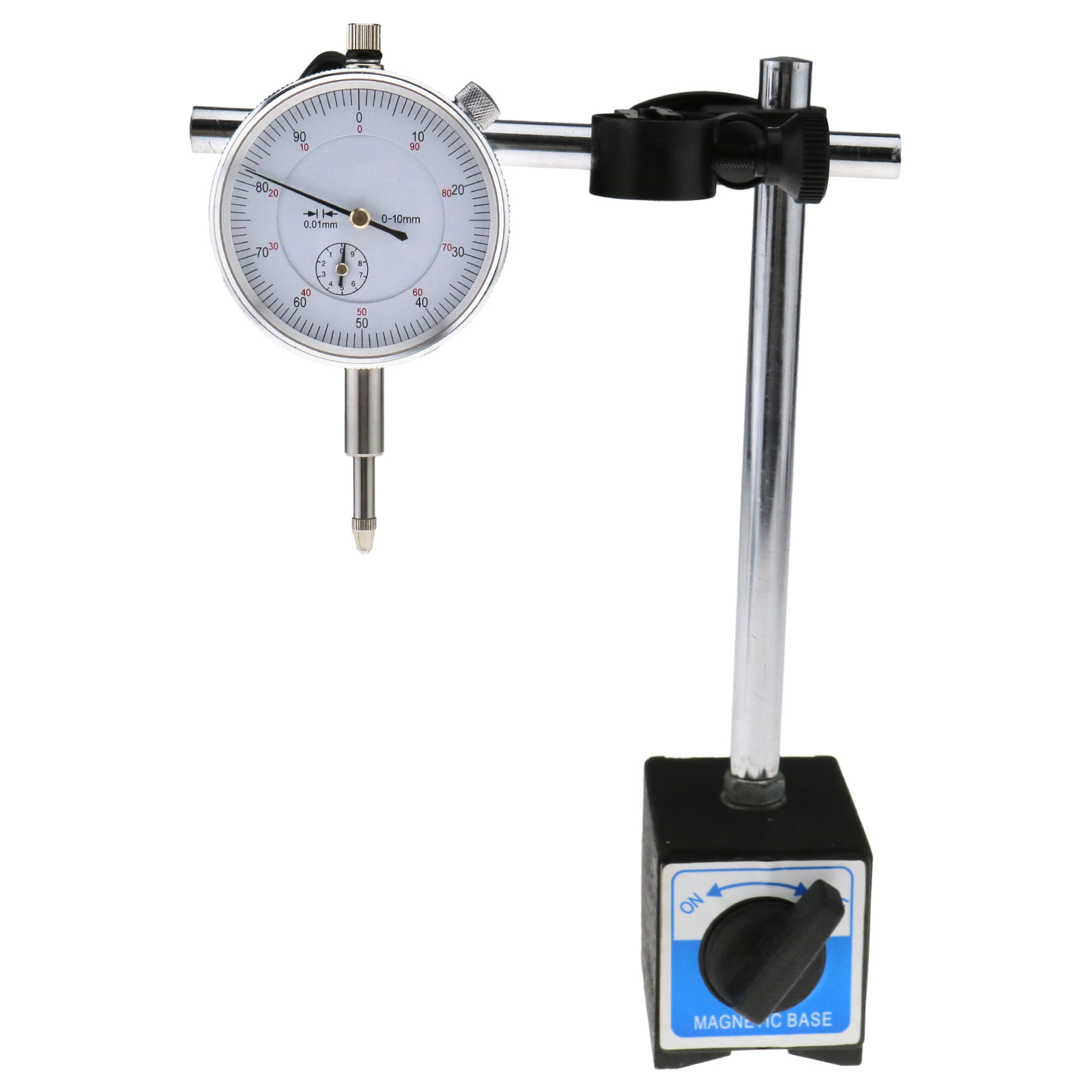 DTI Stand Magnetic Base & 0.01mm Accurate 0-10mm Dial Test Indicator ...