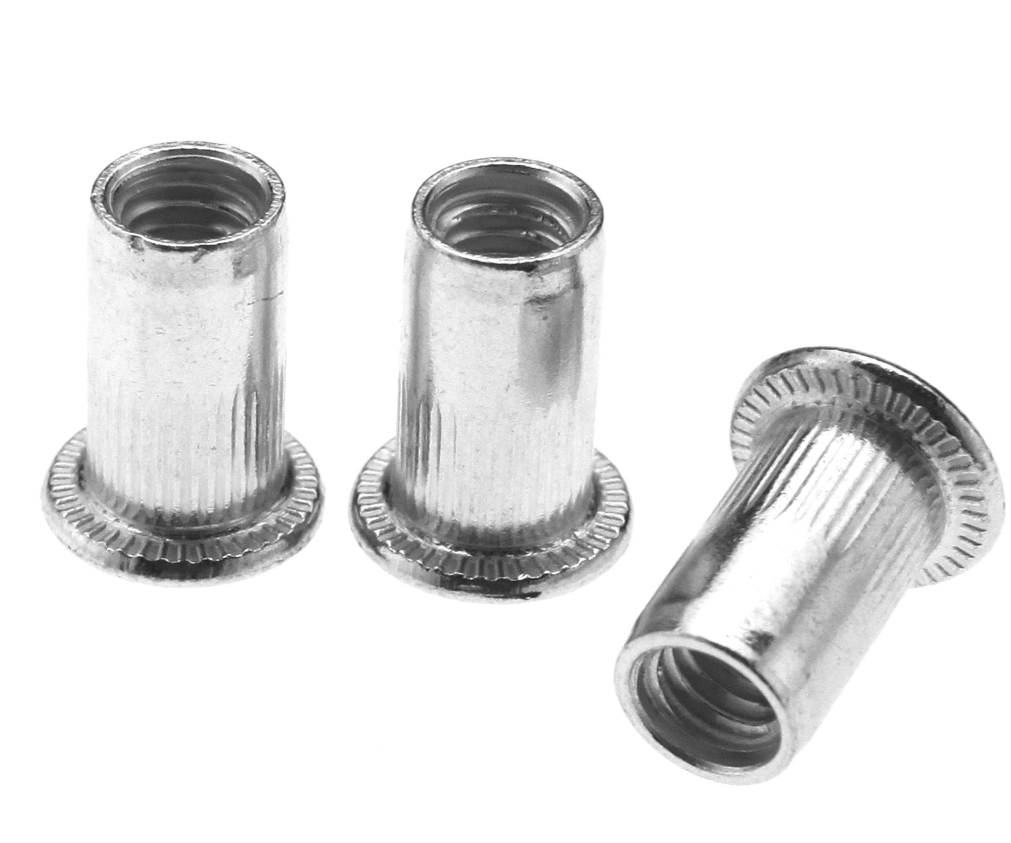 50X M5 GROOVED-SERRATED KNURLED LARGE HEAD RIVNUTS RIVET NUTS INSERT | eBay