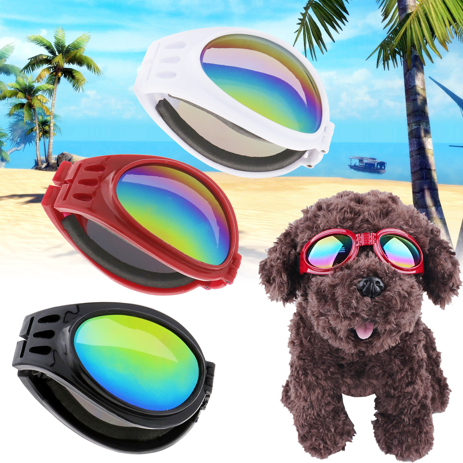 1tlg Sonnenbrille Goggles für Hunde Haustier, Hundebrille Sonnenschutz