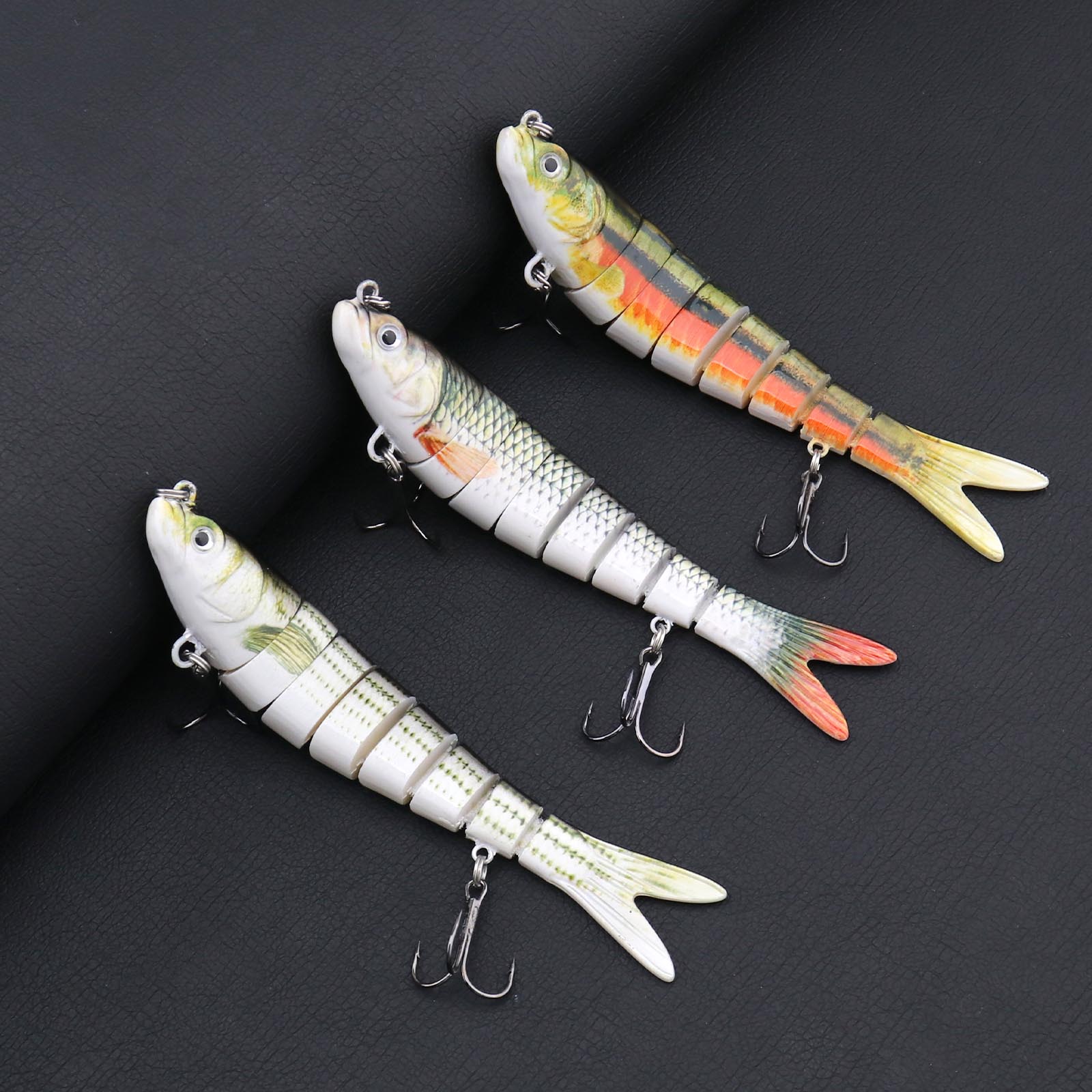 5.5 Inch 8 Segment Multi Jointed Lures Swim Glide Sinking Baits ...