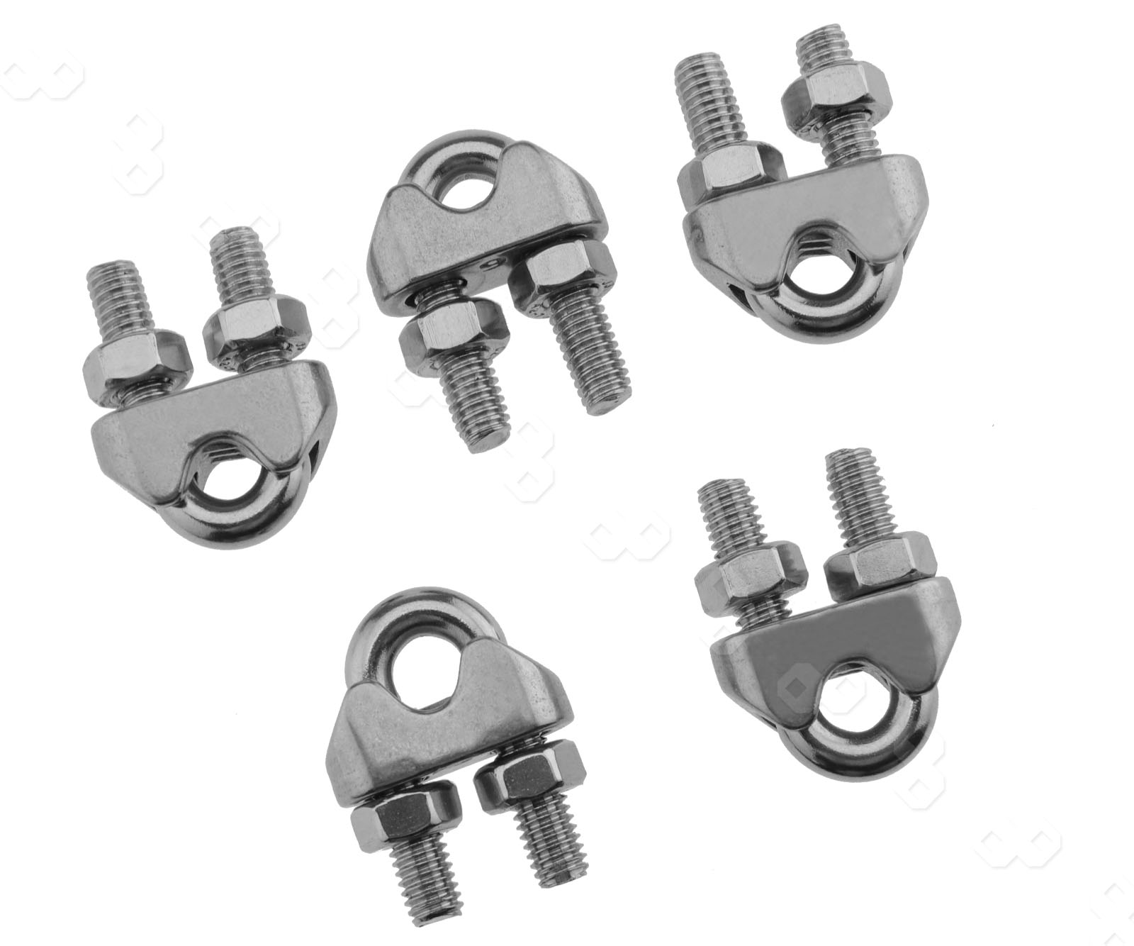 5 Pcs 6mm M6 Stainless Steel Wire Rope Cable Clamp Clips Fastener Silver Tone Ebay