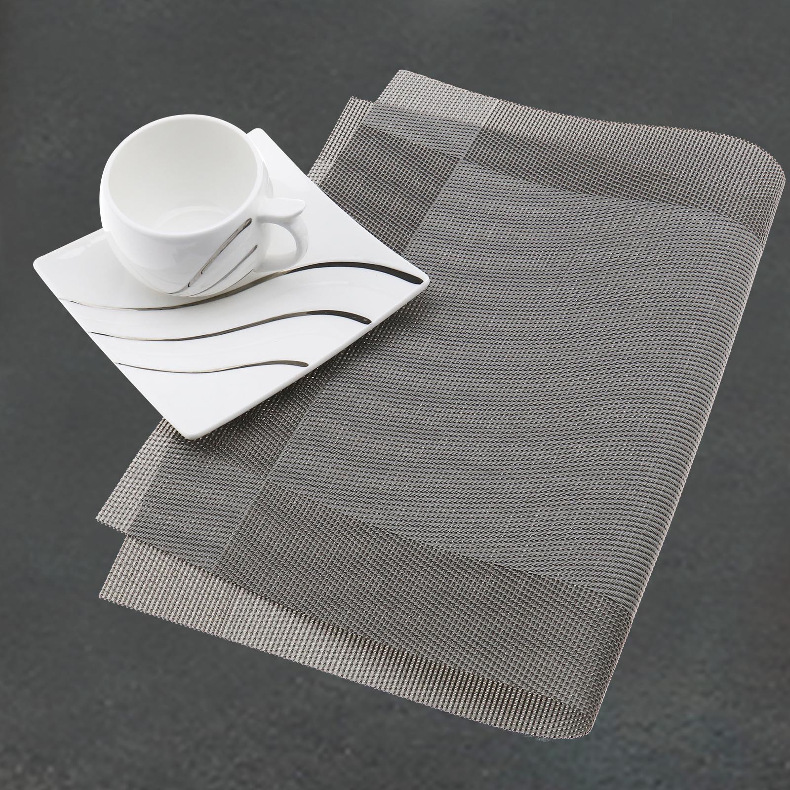 Pcs Table Mats Heat Resistant Pvc Non Slip For Home Kitchen Placemat