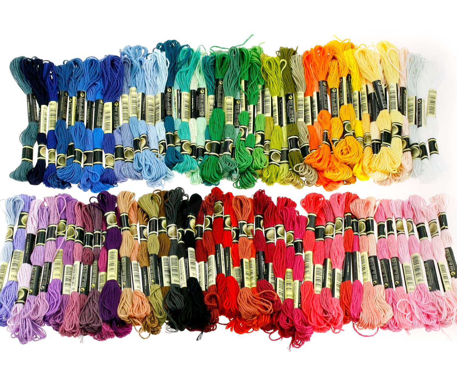 100 Different Colors Cross Stitch Cotton Embroidery Thread Floss Sewing ...