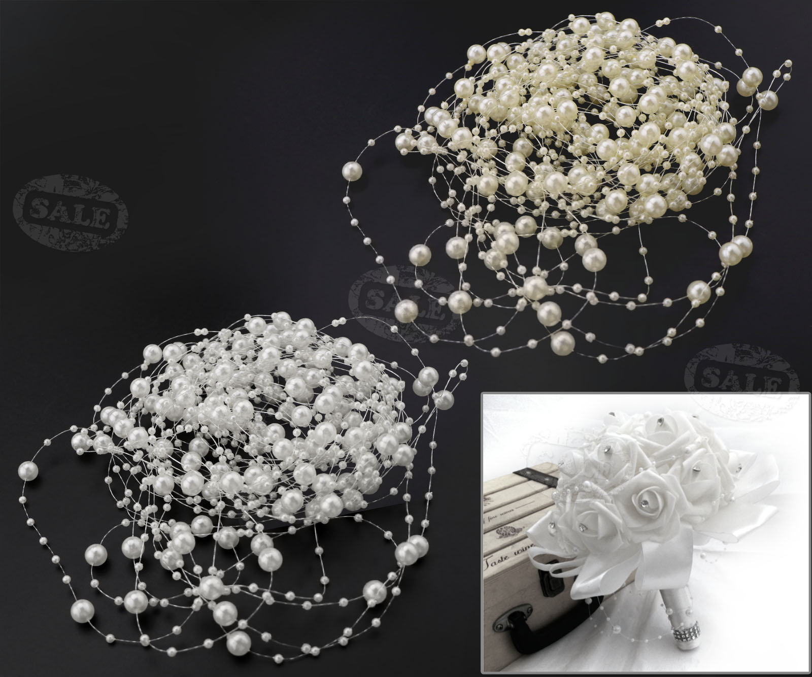 10m Acrylic 3 8mm Pearls Beads Hanging String Wedding Garland