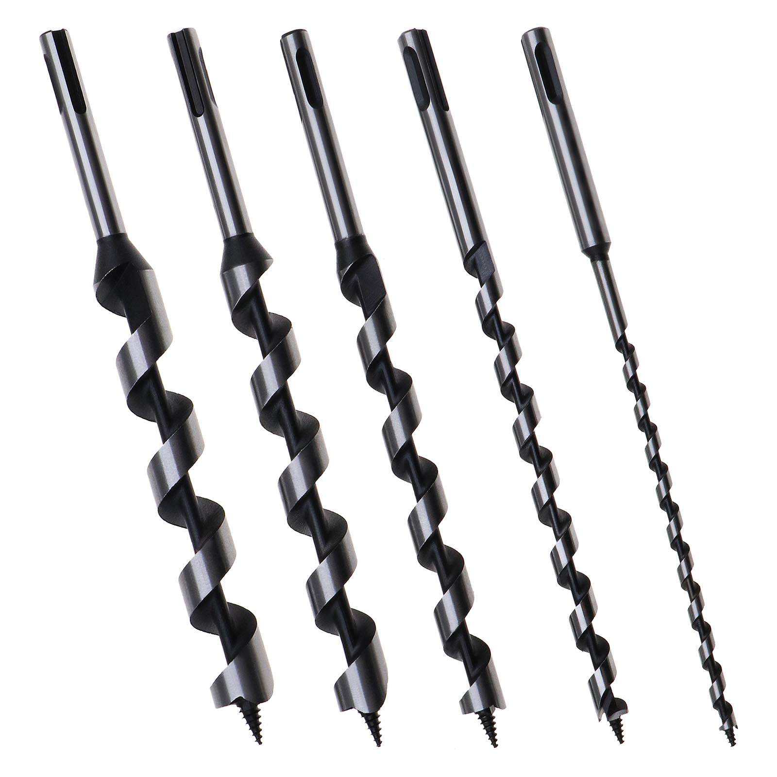 Wookworking Auger Bit Set 230mm SDS plus 6 10 14 18 20mm Wood Drill Bits