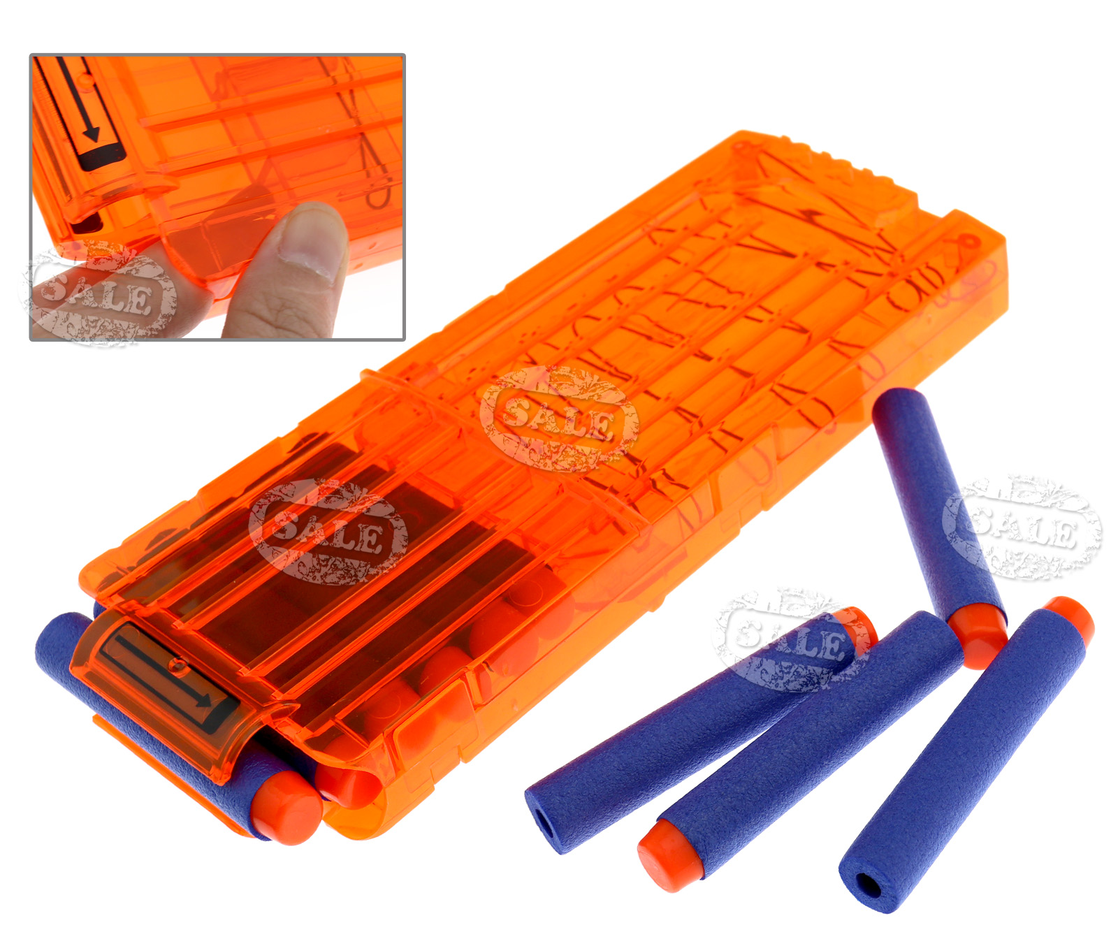 2 x 12 Quick Reload Darts Clip Fits GUN Nerf N-Strike Elite Blaster Toy ...