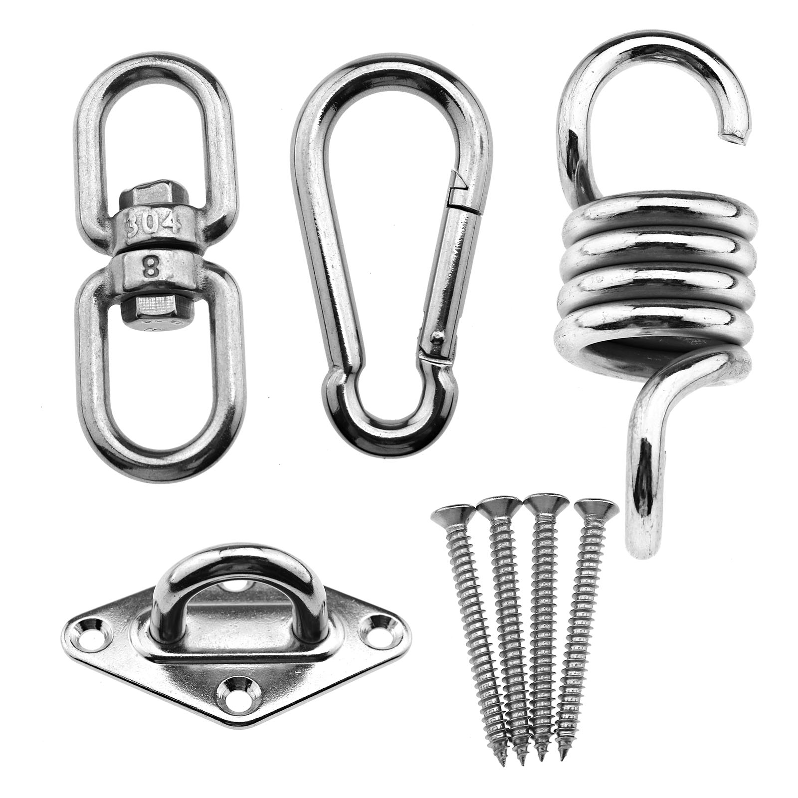 HEAVY DUTY HOOK Mount Plate Spring Swivel & Snap Hooks for Mounting ...