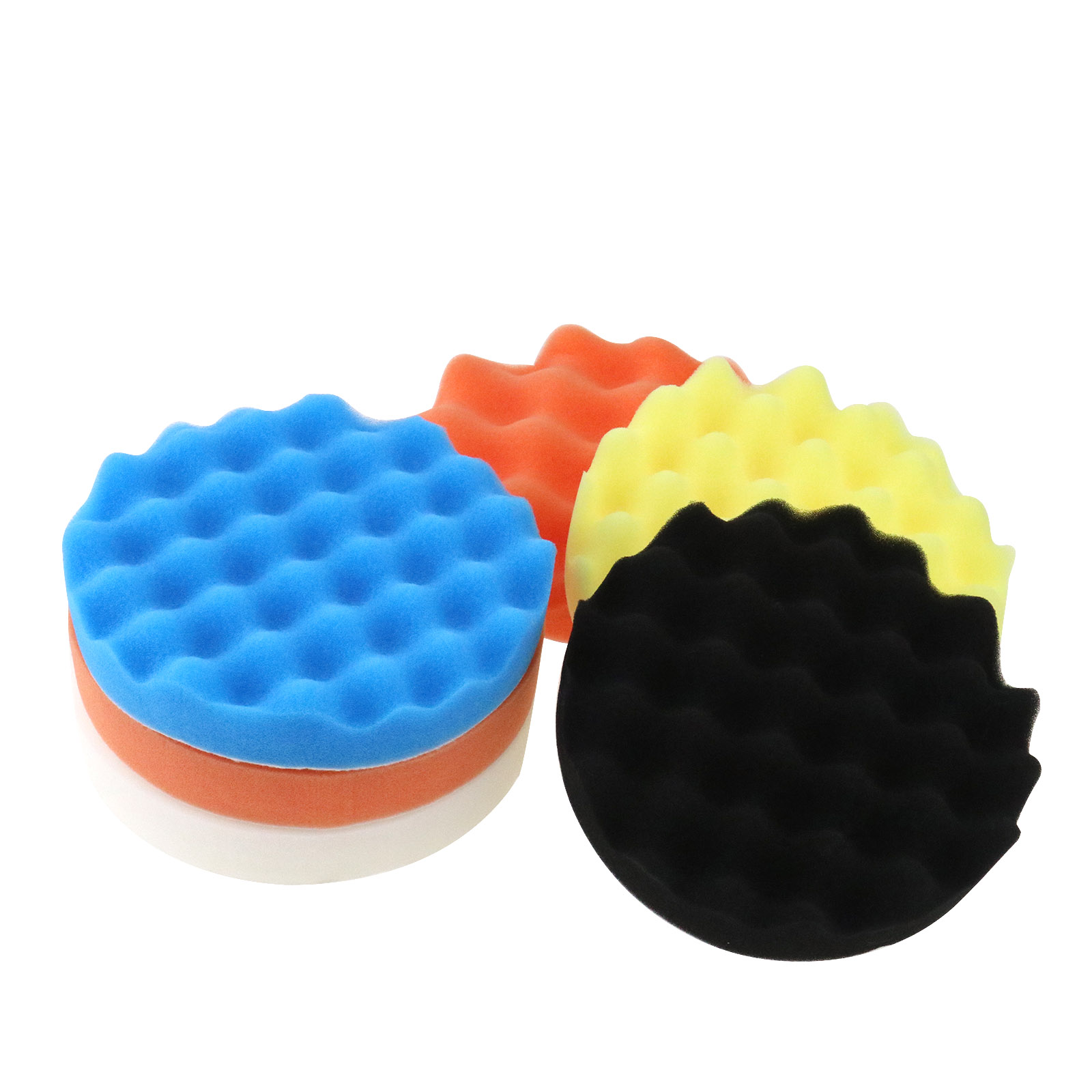 11x 6''150mm Buffing Polishing Waffle Waxing Sponge Pads Compound Car ...