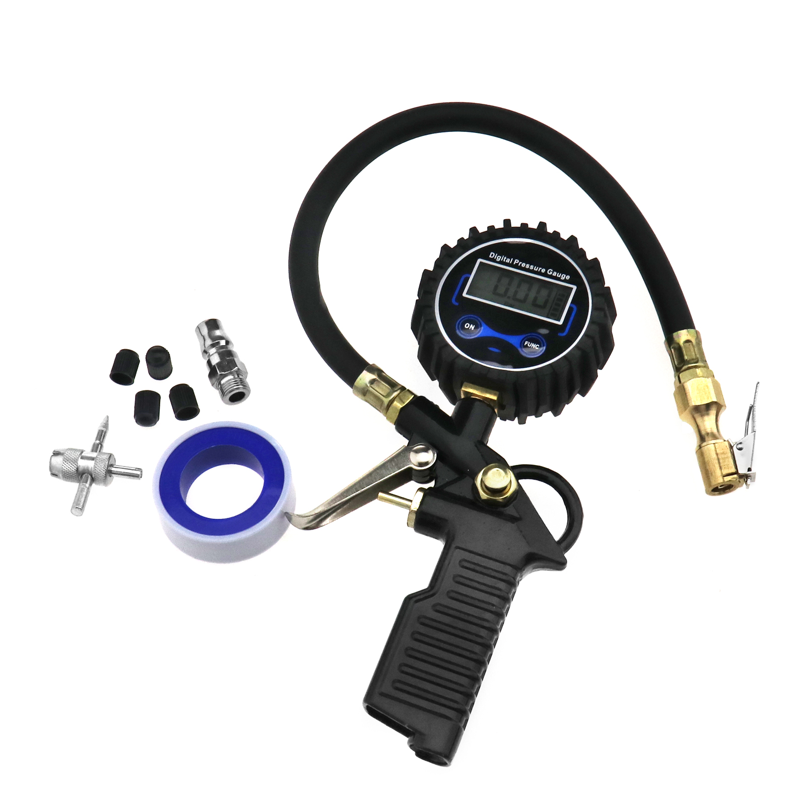 Digital Tyre Inflator Car Vehicle Air Compressor Pressure Gauge Gun ...