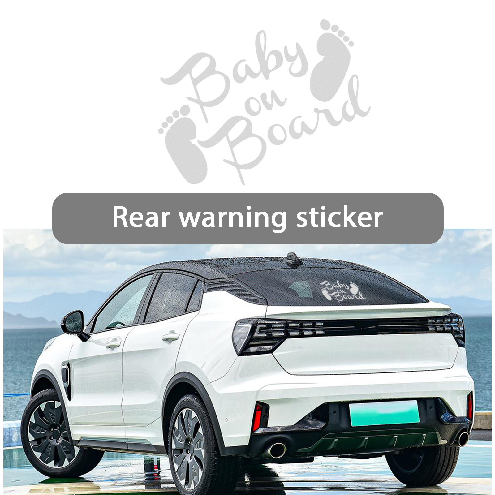 4x Baby On Board Car Sticker Pet Waterproof Car Windows Decal 