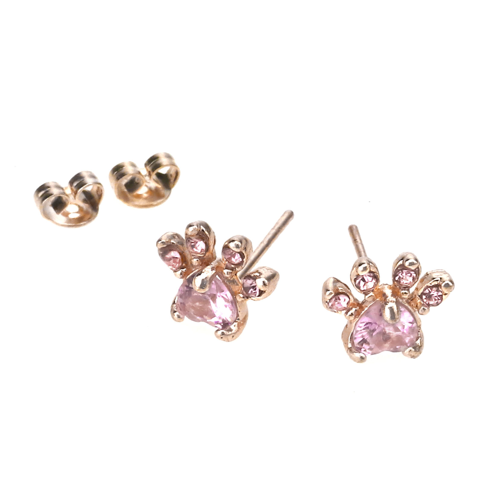 Paw earrings hot sale rose gold