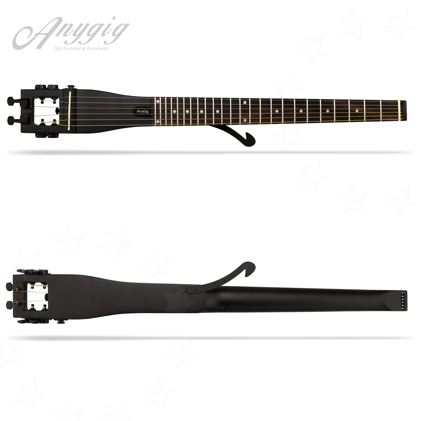 Anygig AGS Full Length Left Handed Travel Protable Guitar 6 String ...