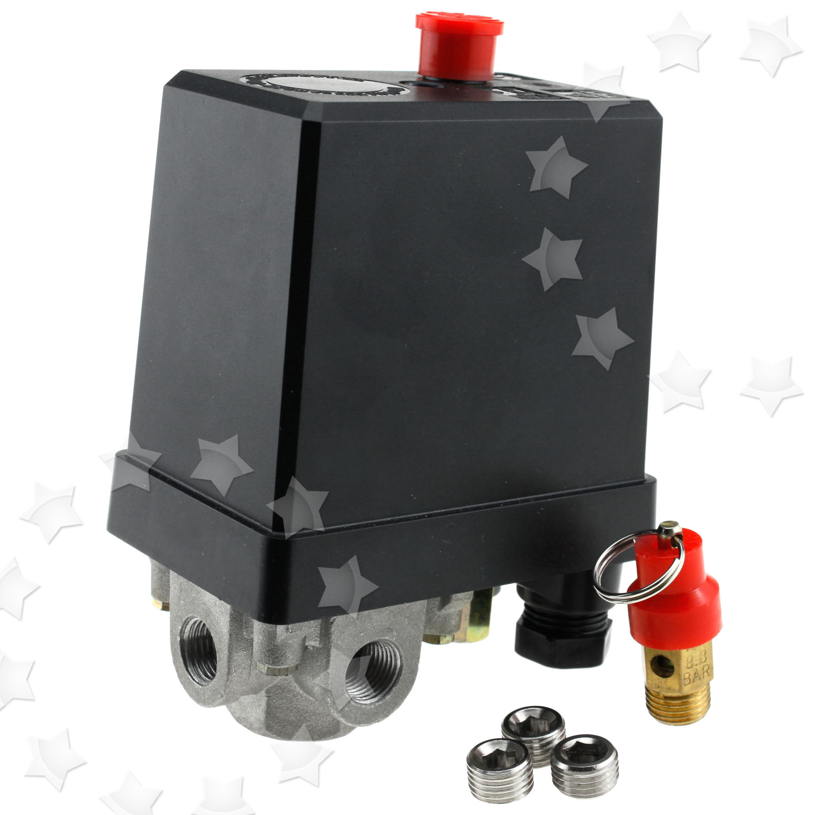 Three Phase Air Compressor Pressure Switch With Blanking Plugs & Safety ...