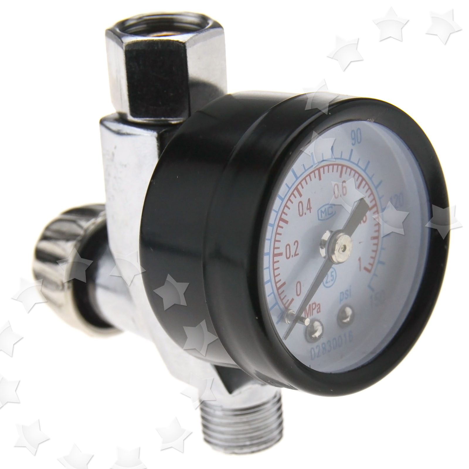 MINI ADJUSTABLE AIR REGULATOR GAUGE PAINT DIAL 1/4