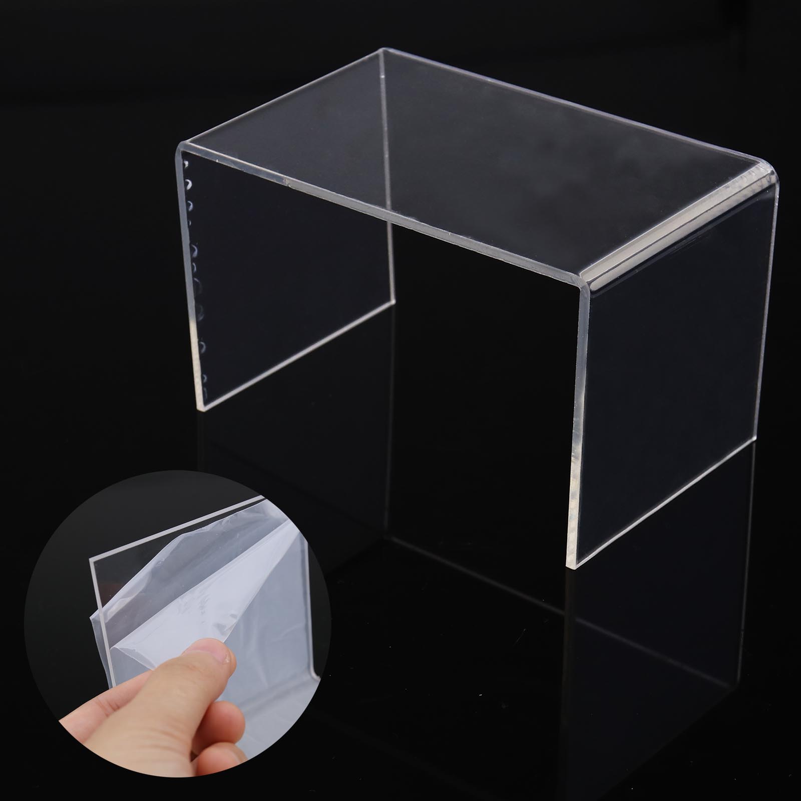 Clear Acrylic Risers Shelf Showcase Jewelry Makeup Products Display 3 ...