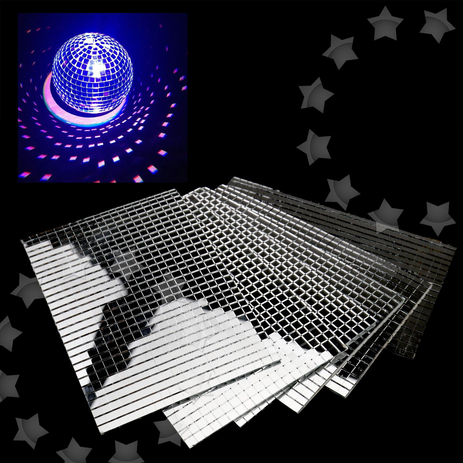 3000pcs Silver DIY Self-Adhesive Mirror Home Decora Mosaic ...