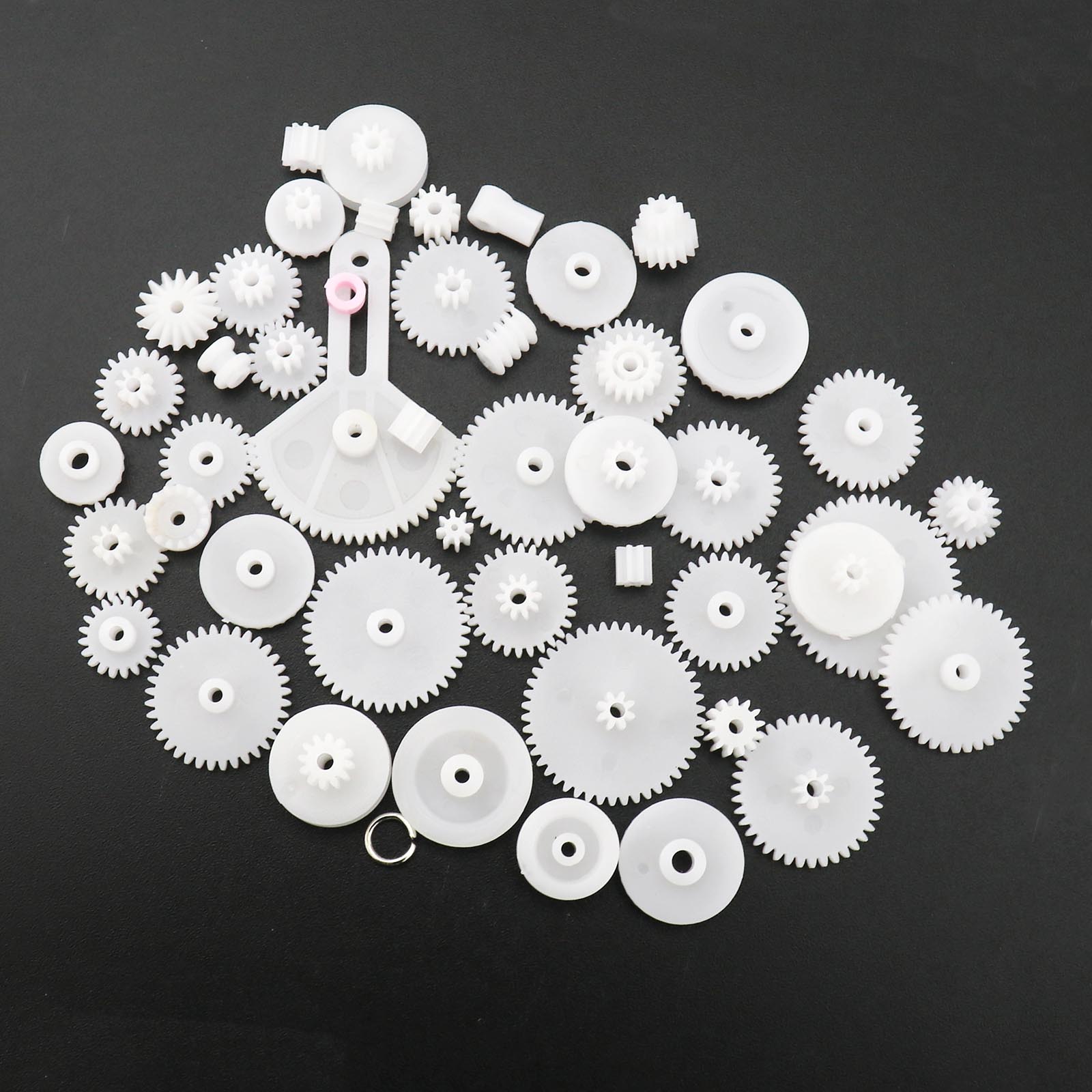 Plastic Gears Pulley Belt Worm Rack Kits Gear Set Shaft Belt DIY Set ...