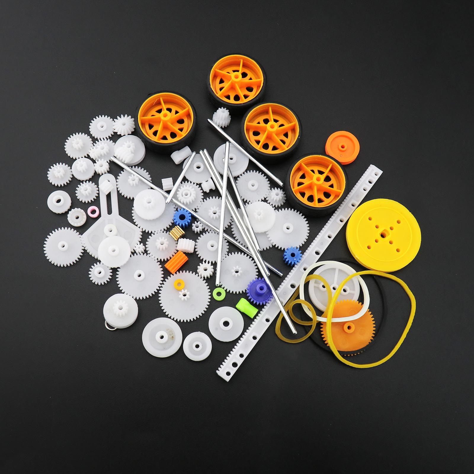 Plastic Gears Pulley Belt Worm Rack Kits Gear Set Shaft Belt DIY Set ...