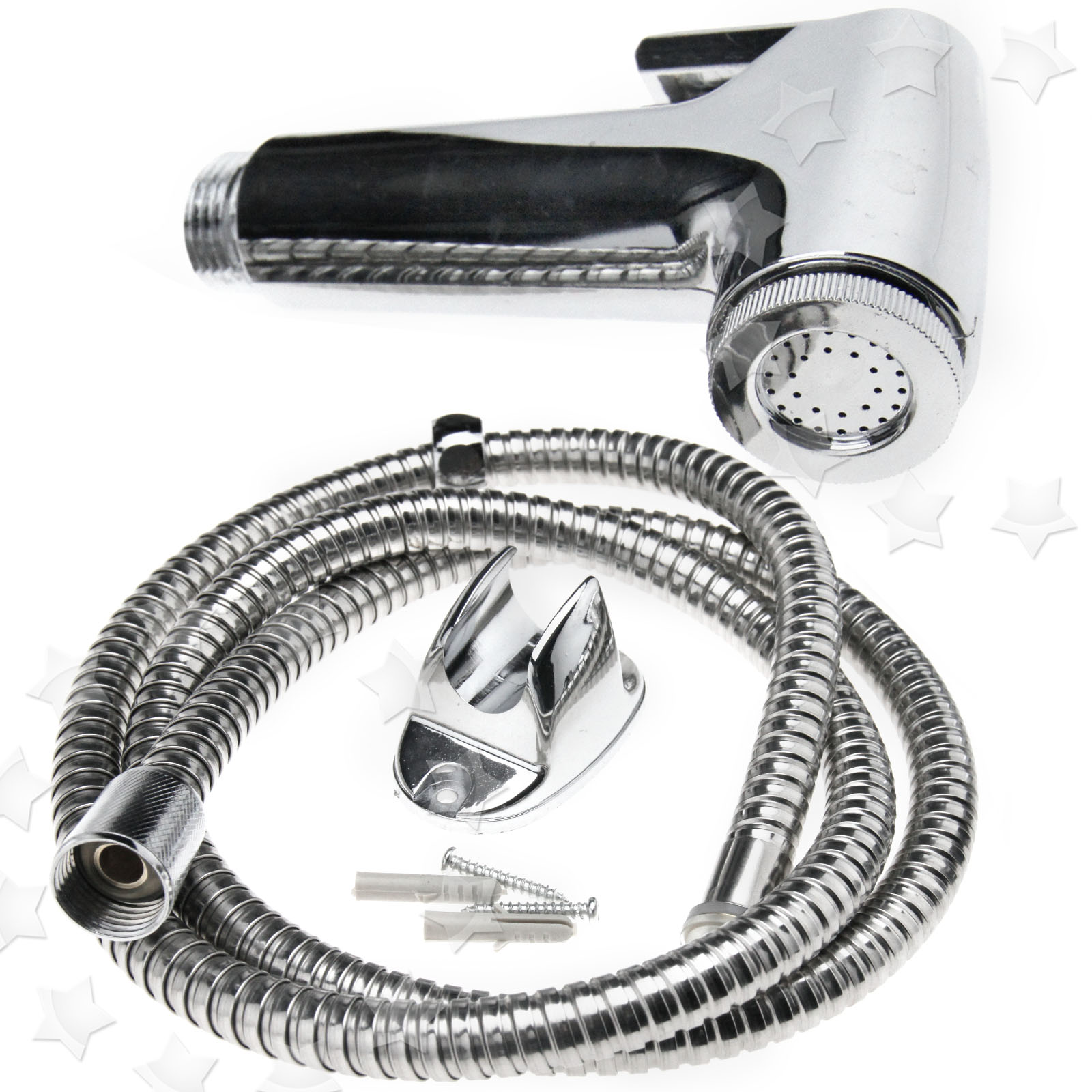 Bidet Shattaf Douche Spray Chrome Toilet Shower Head Hose Set | eBay