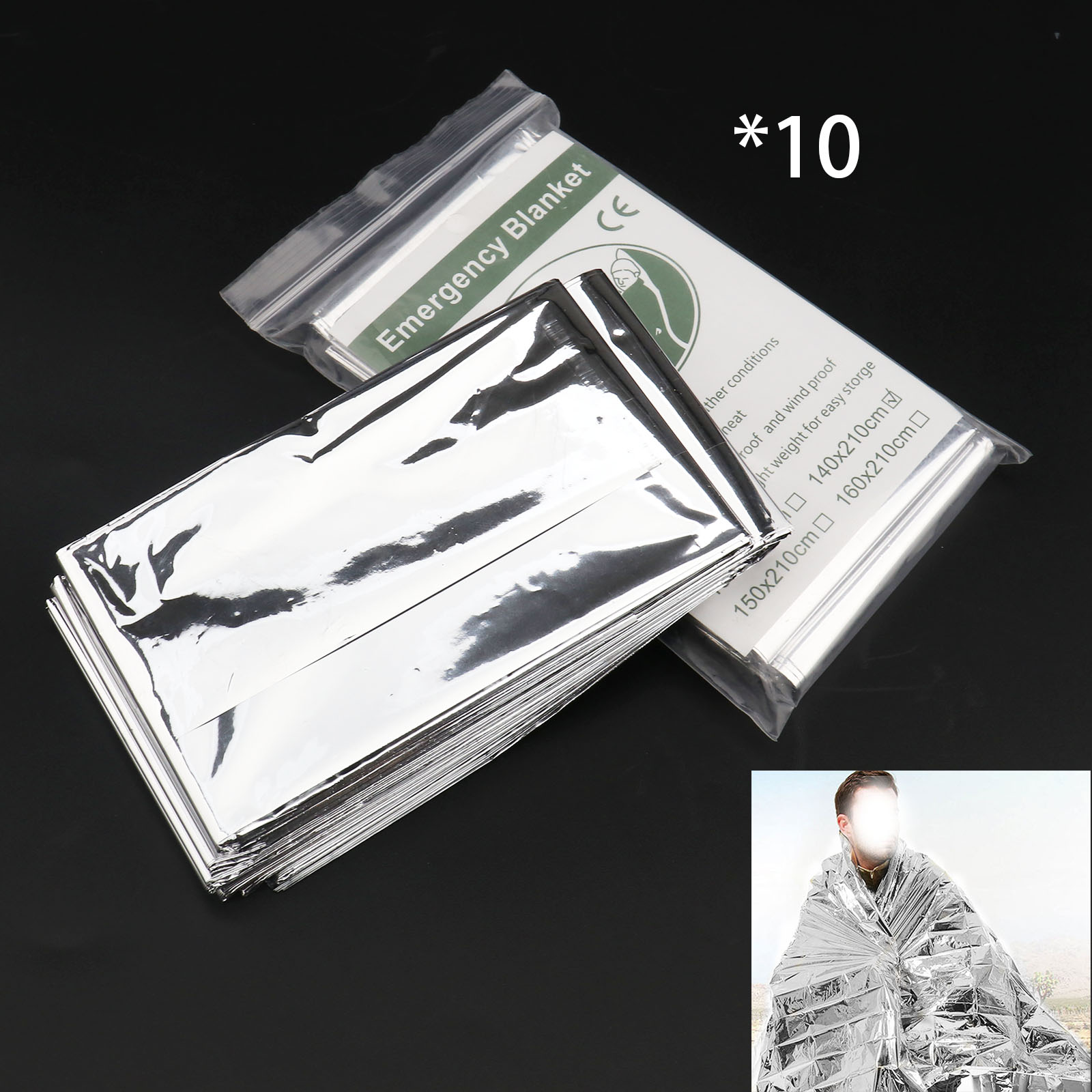 Foil Space Blanket Emergency Survival Blanket Camping Rescue First Aid