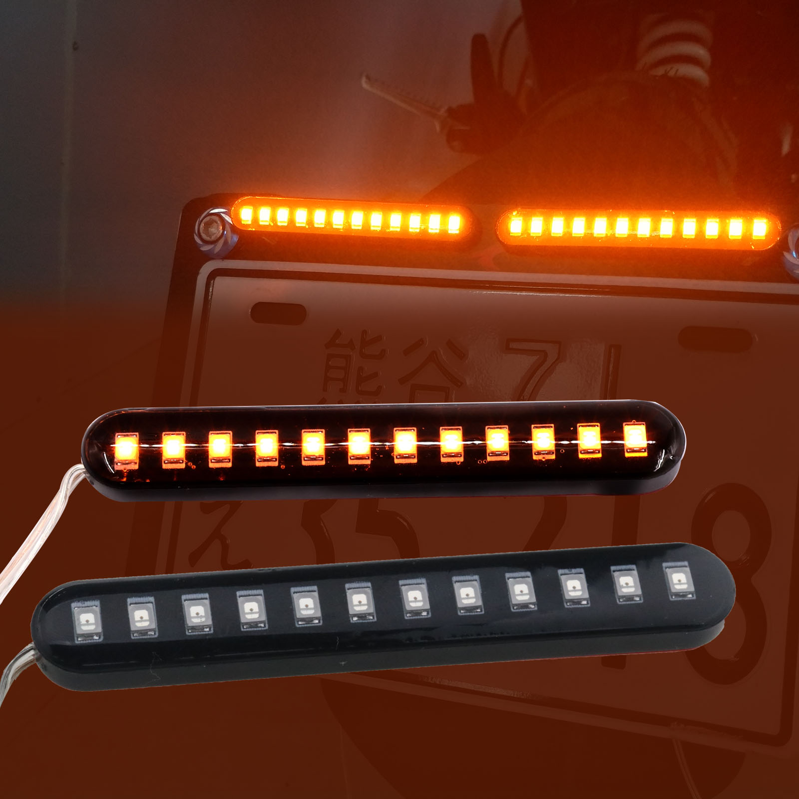 Universal Motorcycle LED Light Strip Light Tail Brake Stop Turn Signal