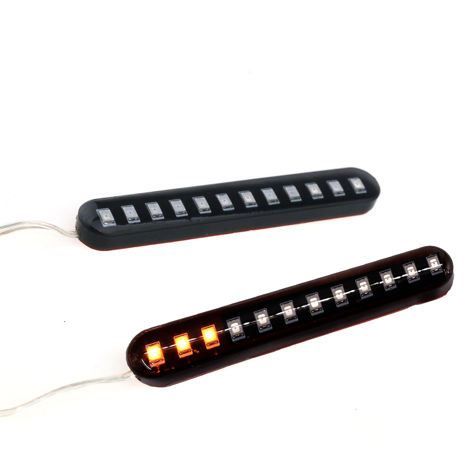 Pair of Motorcycle Plate Mini LED Strip Lights 12V 6W IP68 Waterproof