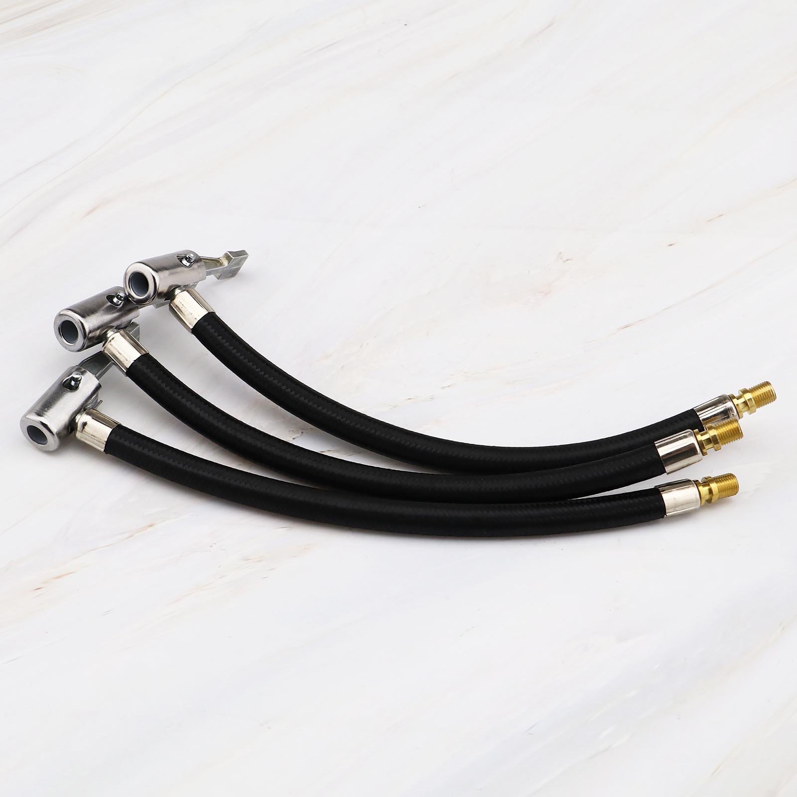 Car Flexible Air Tire Chuck Inflator Pump Hose 1 Pcs/2 Pcs 9.3" Hose