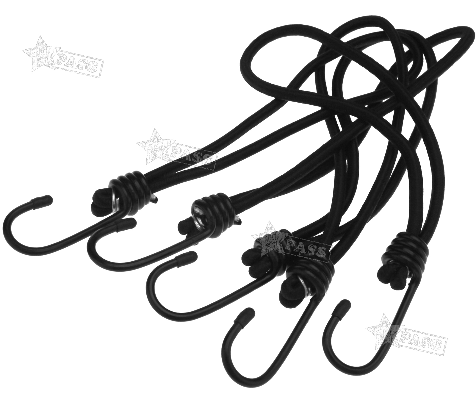 5 Pic Rubber Luggage Elastics Rope Hook Ties Stretch With Metal Hooks ...