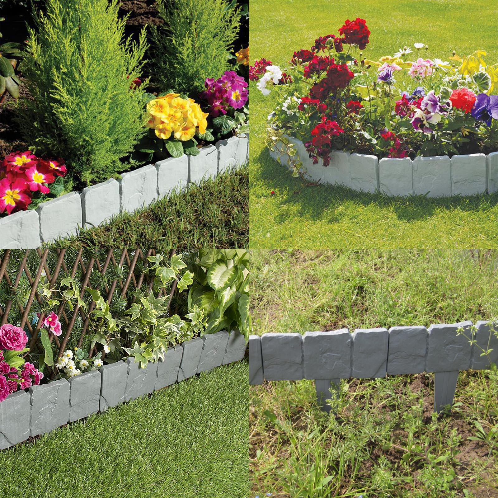 20Pcs Decorative Palisade Fence Lawn Edge Plant Border Path Garden ...