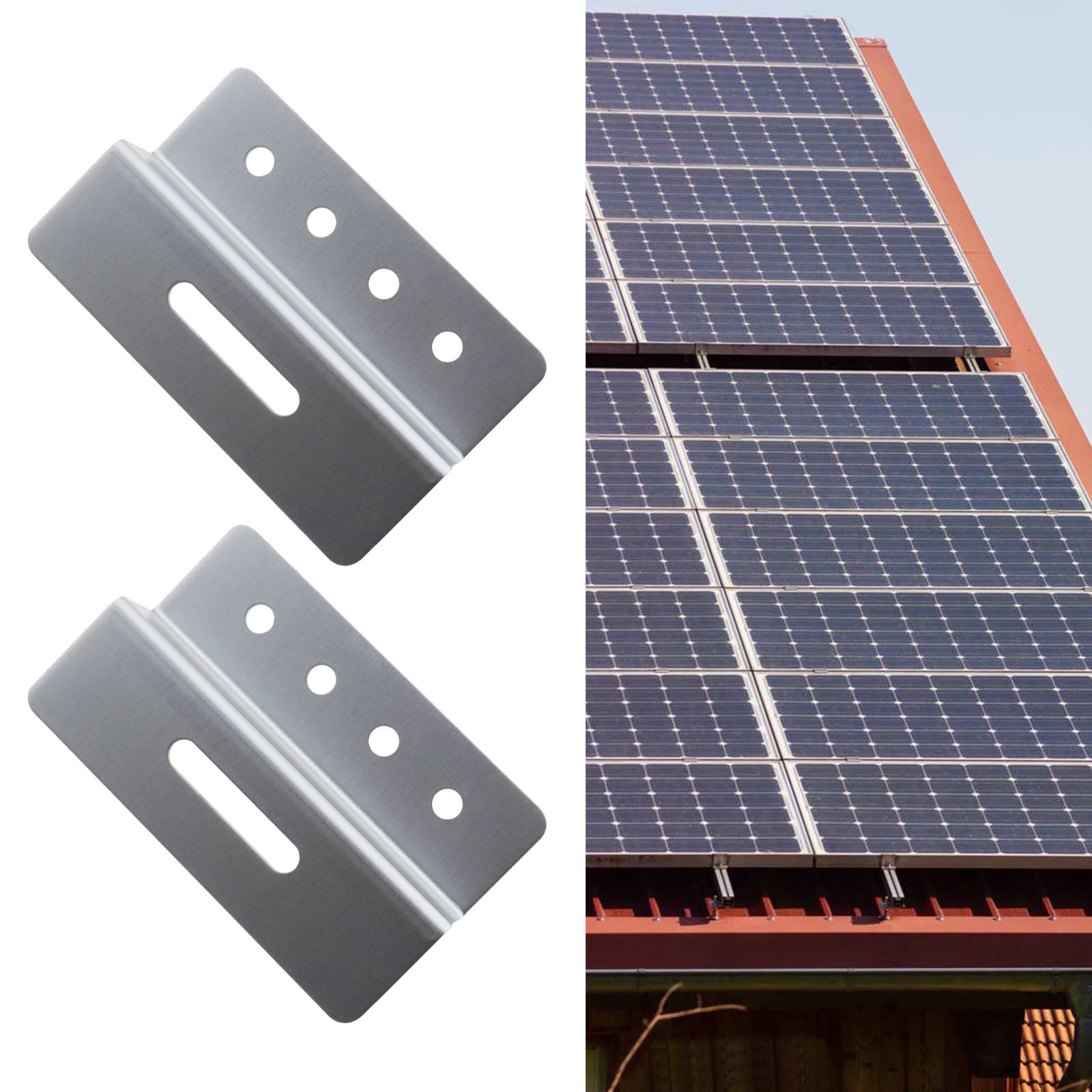 Solar Panel Mounting Z Type Holder Brackets For Motorhome Caravans Yacht Holes Ebay