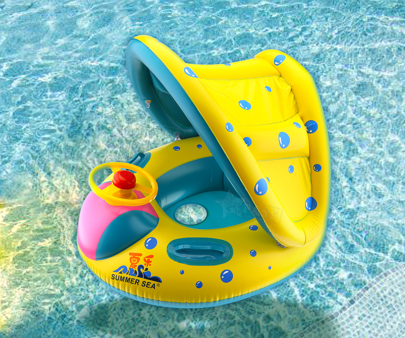 baby pool float with sunshade