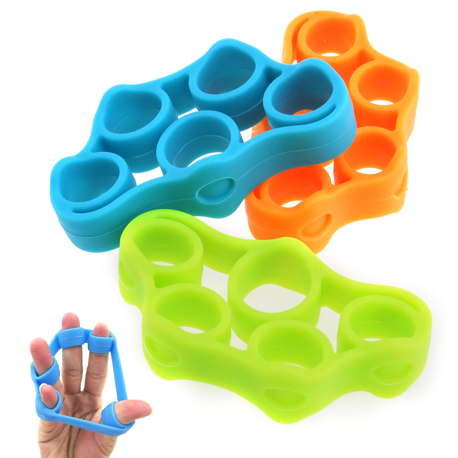 FINGER STRETCHER HAND Exercise Strength Bands Training 3 Different ...