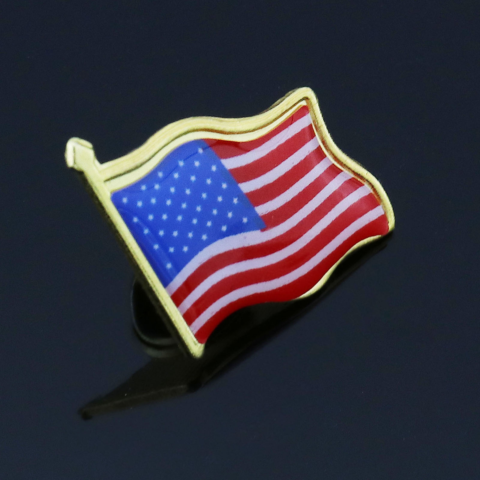 50 Pack American Flag Lapel Pins United States Usa Hat Tie Tack Badge Pin New 786862881383 Ebay