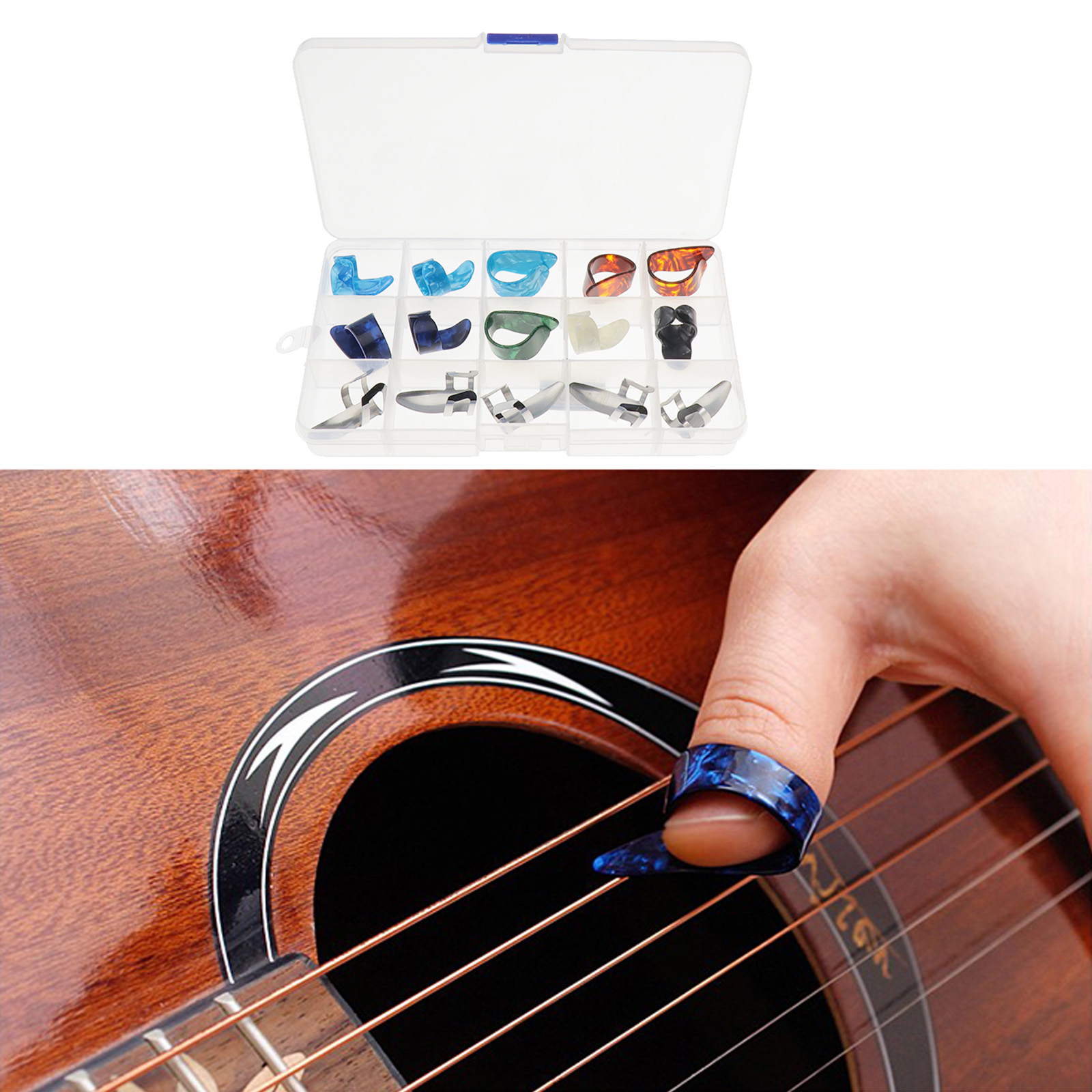 15x Nail Guitar Thumb Finger Picks Plectrum Colorful For Guitar Bass Banjo T Ebay 0391