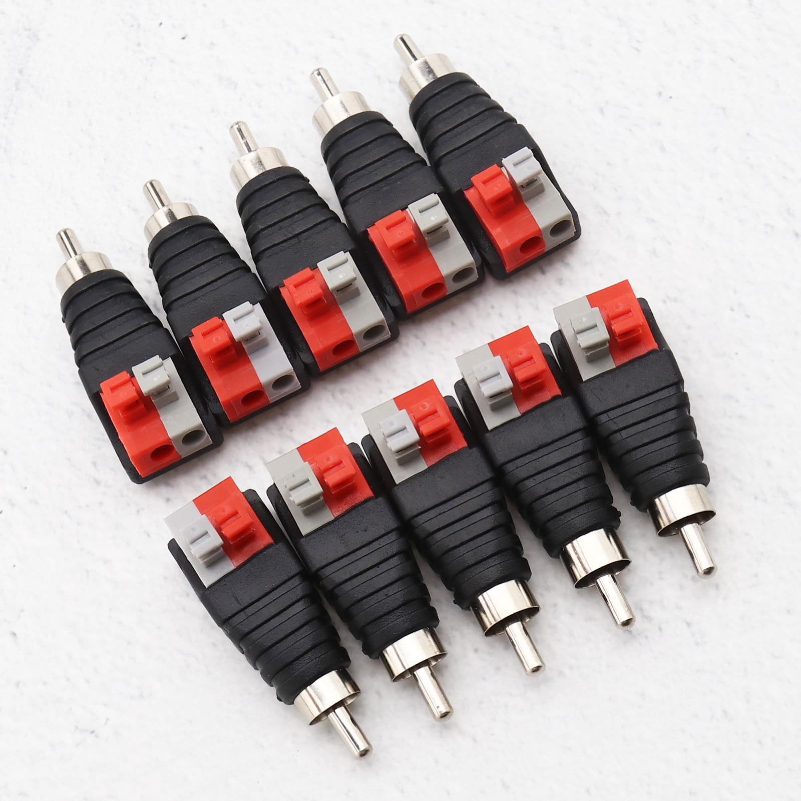 10x Male Female Plug Solderless Speaker Wire Cable To Audio Male Rca Connector £1040 Picclick Uk 