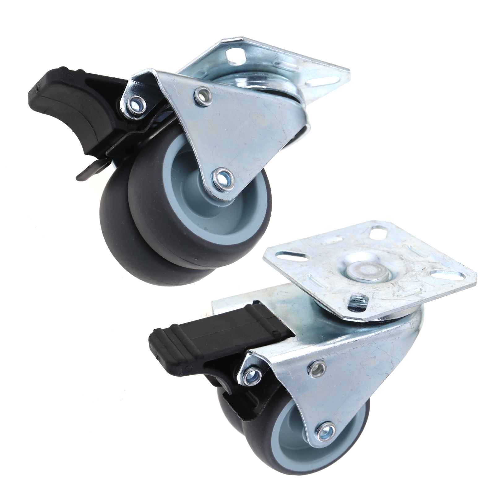 50mm TWIN BRAKE CASTORS HOLDS Double 2