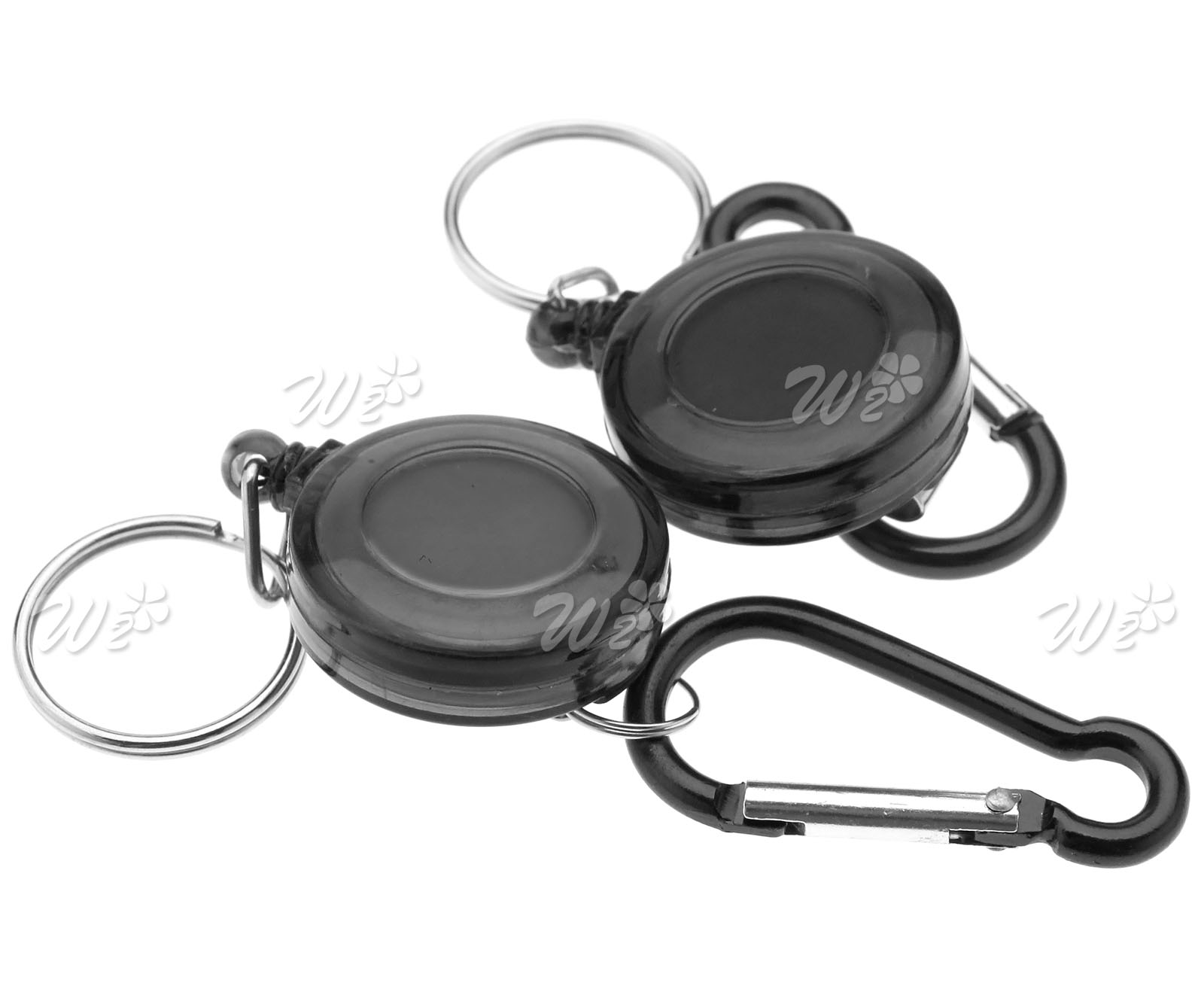 Retractable Keyring Retracting Key Ring with Waist Belt Clip Black ...